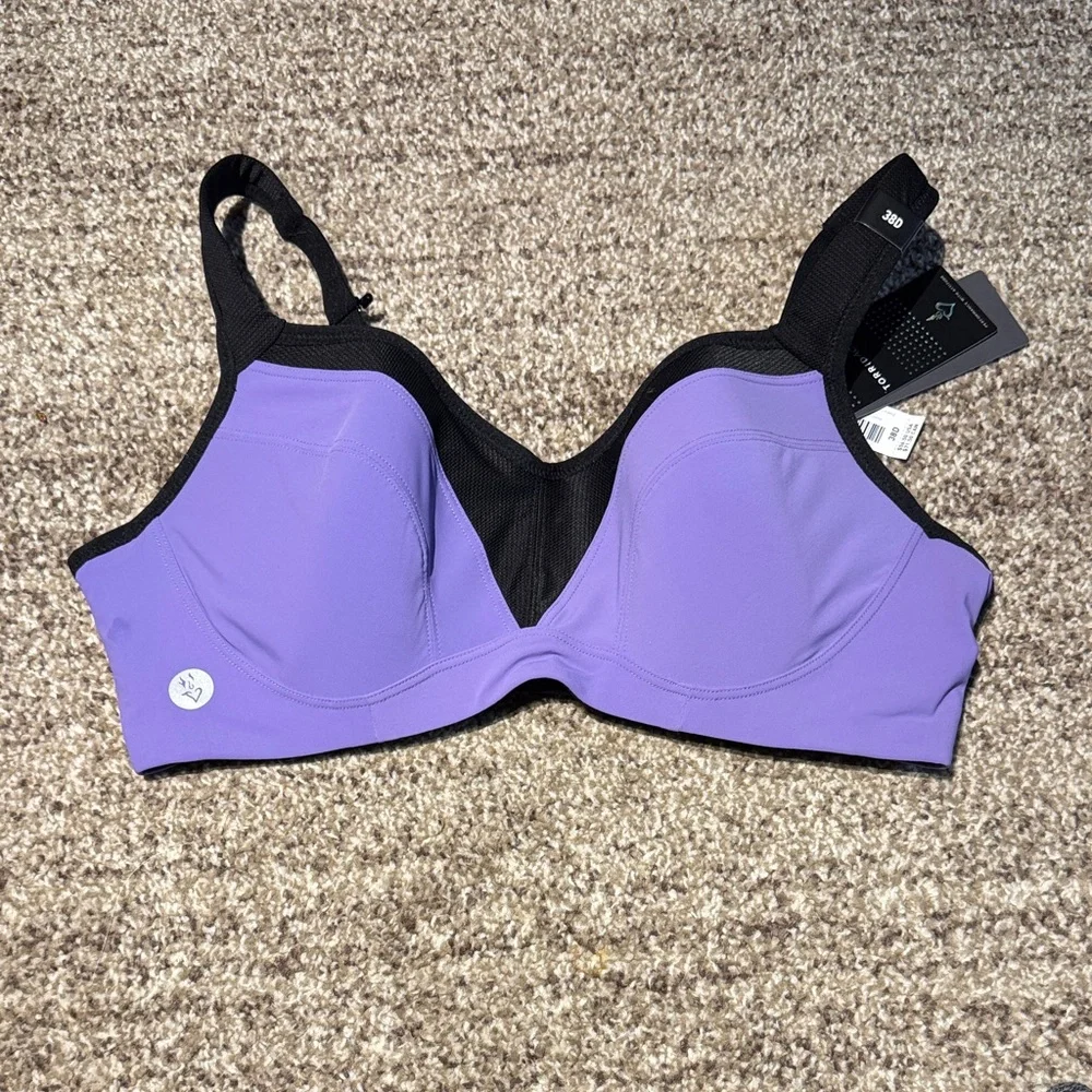 Torrid Dahlia Purple and Black Sport’s Bra - 38D - NWT - Picture 1 of 7